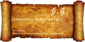 Janovics Gabriella névjegykártya