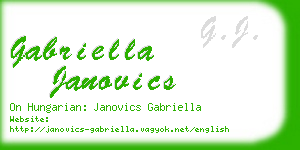 gabriella janovics business card